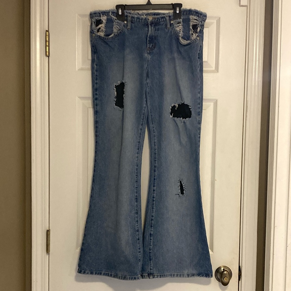 Vintage Flare Distressed Jeans